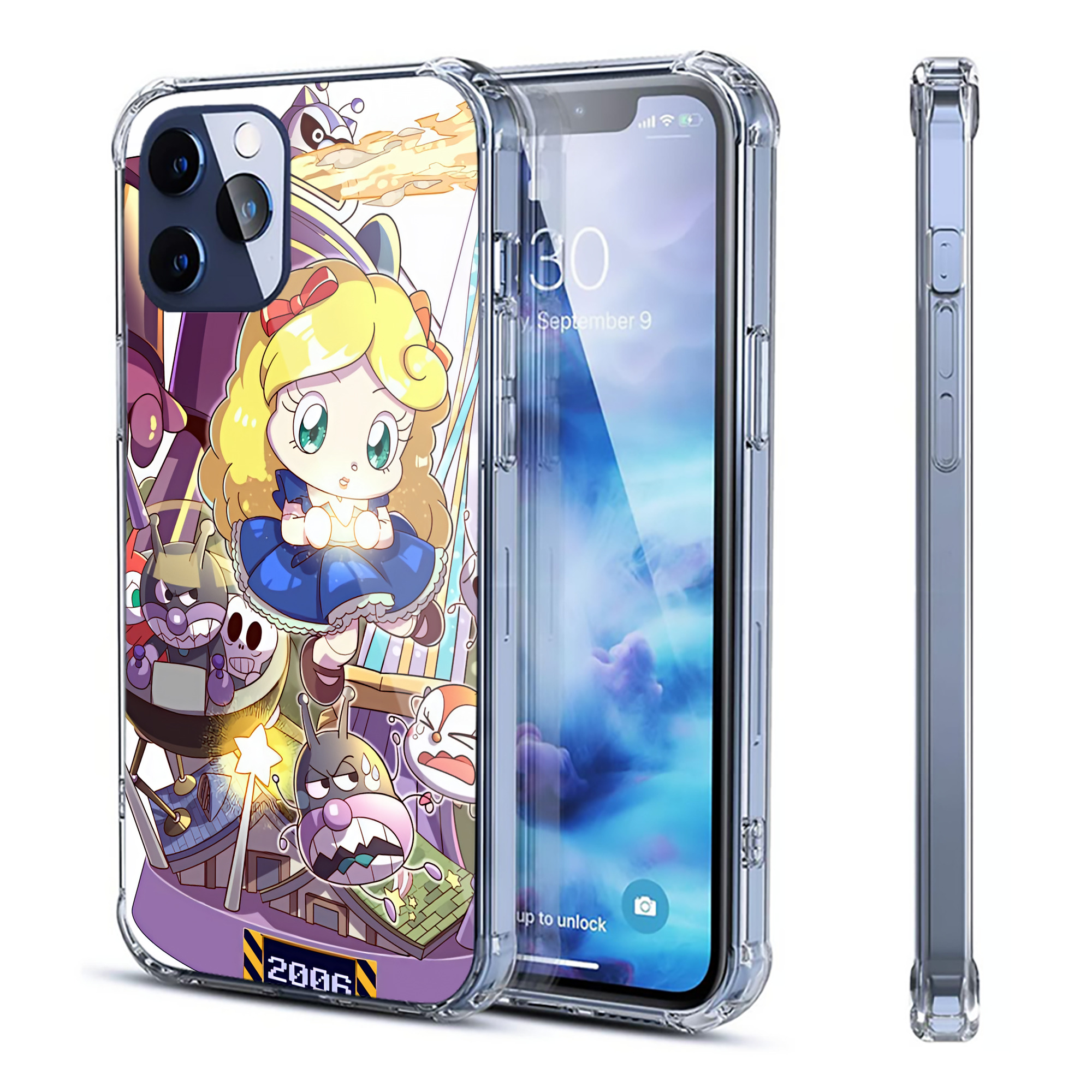 （画像用） アンパンマン Anpanman 【iPhone 12シリーズ対応】透明スマホケース（クリアソフトケース）